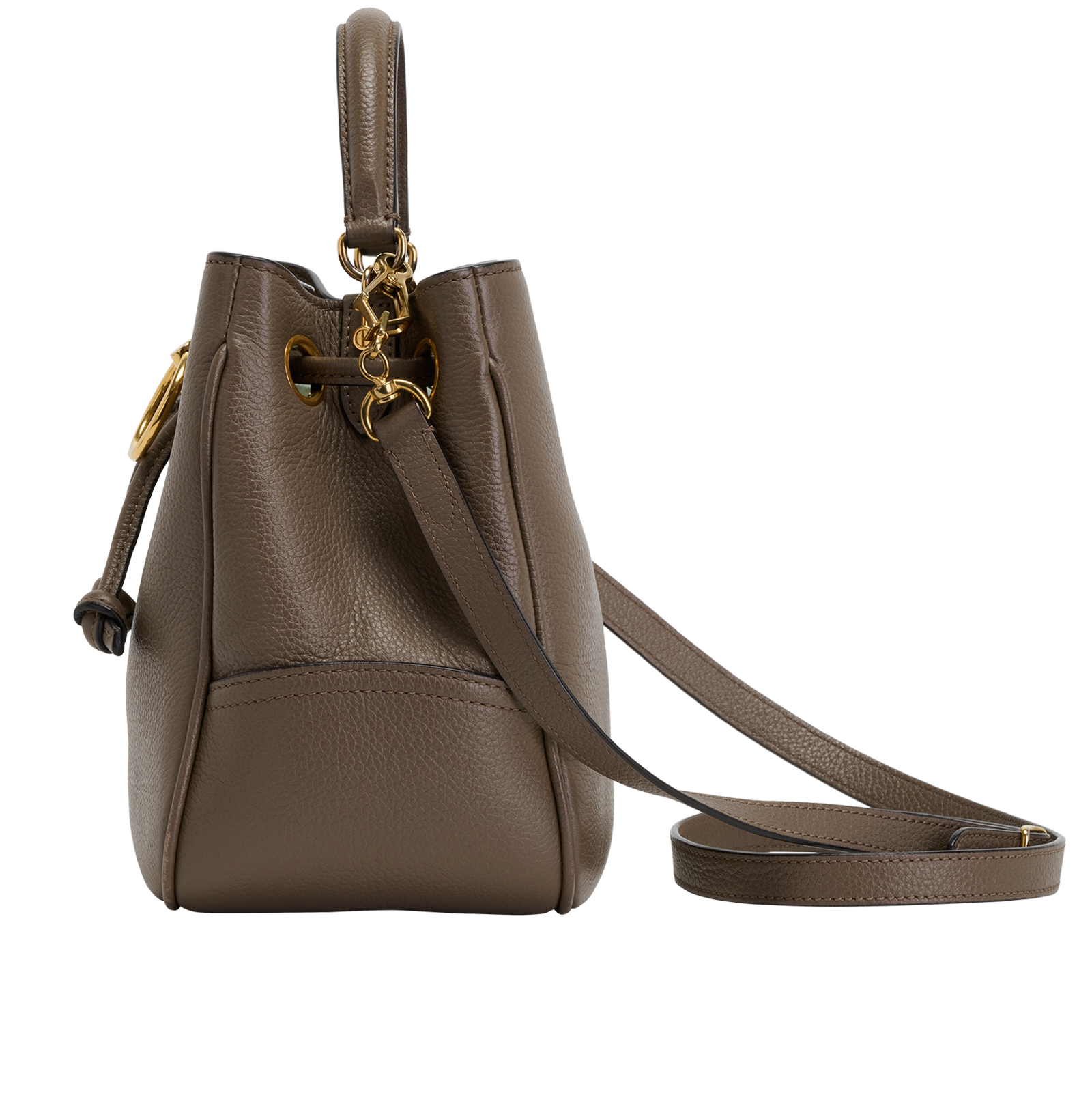 Small Hampstead, &pound;395, Handbags, Taupe, Leather, Bottom view